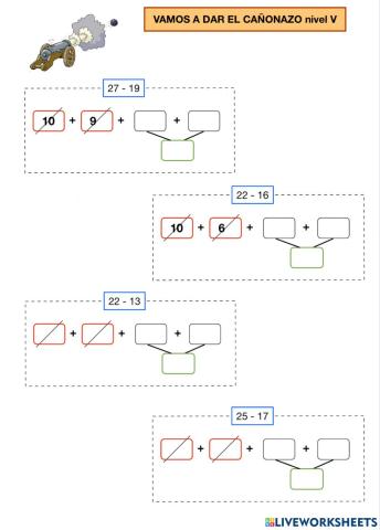 RESTAS con llevadas nivel V