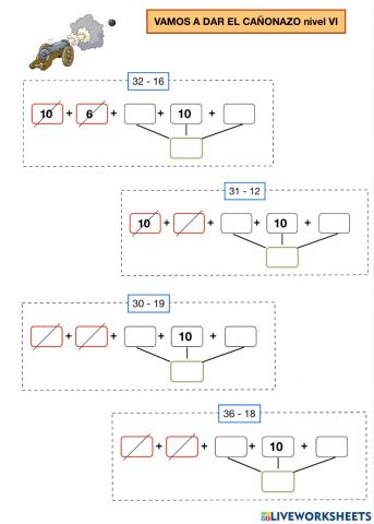 RESTAS con llevadas nivel V