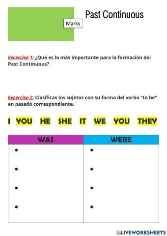 Past Continuous Test