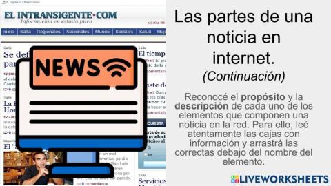 Las partes de una noticia en internet - 2