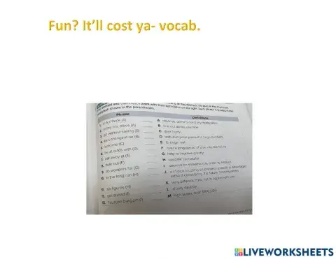 Fun? It’ll cost ya