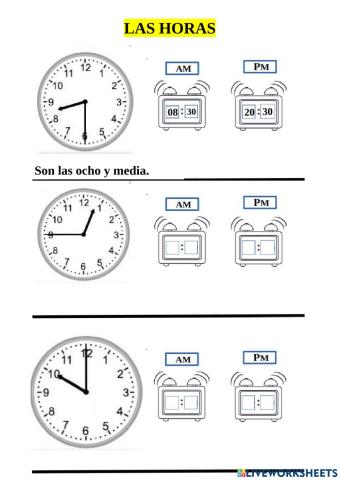 Las horas 1 (metemáticas)