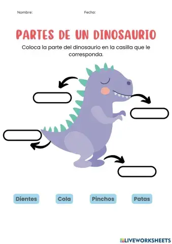 Partes de un dinosaurio