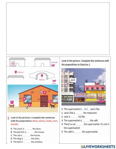 Prepare A1 NUS u13 Prepositions of place