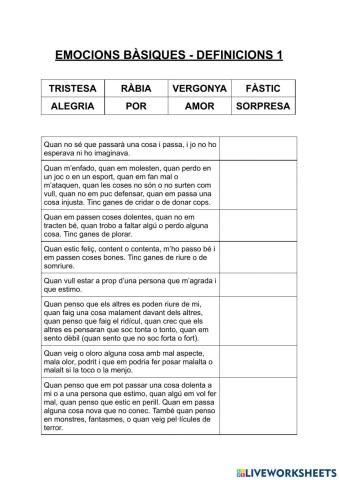 Definicions emocions 1
