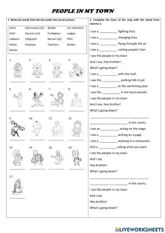 Song: -People in my town-