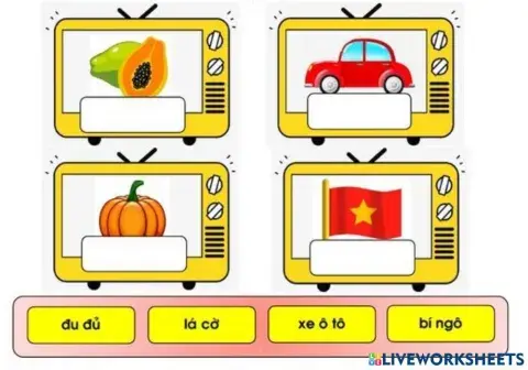 Bé hãy kéo thả từ tương ứng với hình ảnh