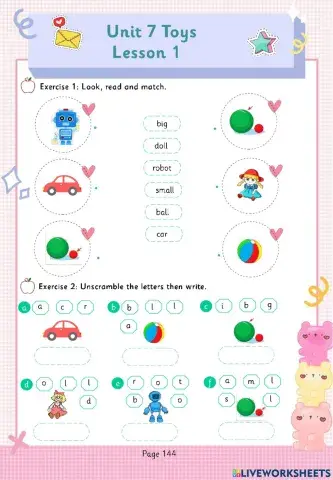 Smart start 3 unit 7 toys