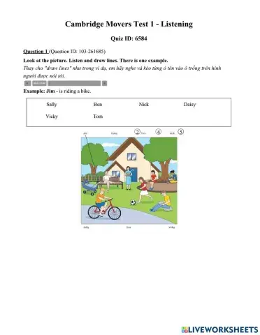 Movers Listening No 1