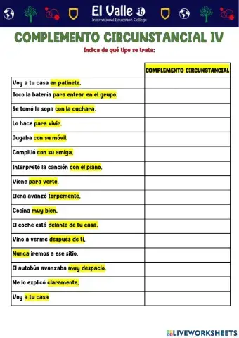 Complemento circunstancial IV