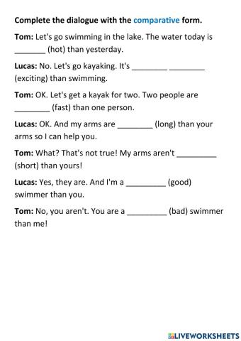 Comparative adjectives