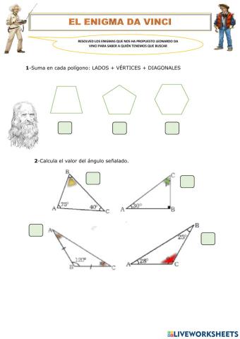 Polígonos - el enigma da vinci