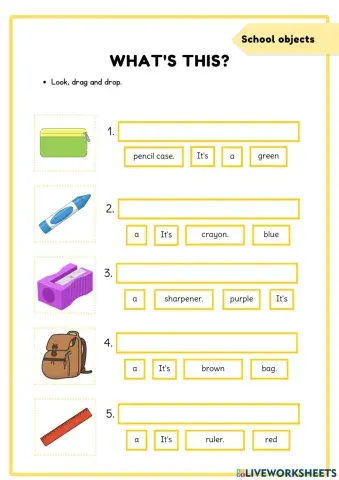 What's this? School objects