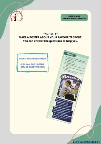 Proyect: Poster. My favourite Sport.