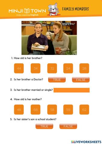 Family members dialogue