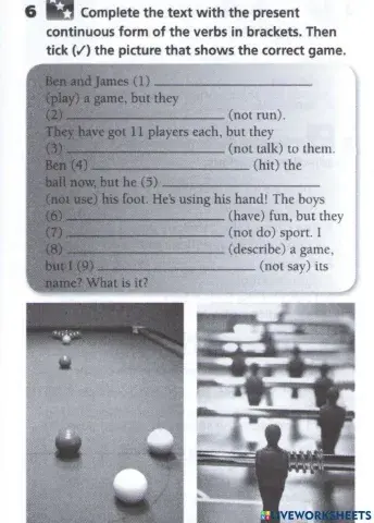 Present Continuous Tense gap fillings by Teacher Kasim