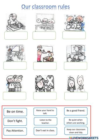 Our classroom rules
