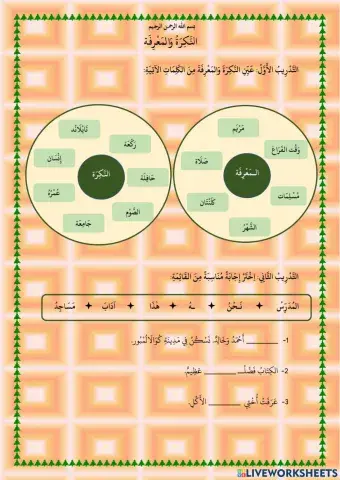 النكرة والمعرفة