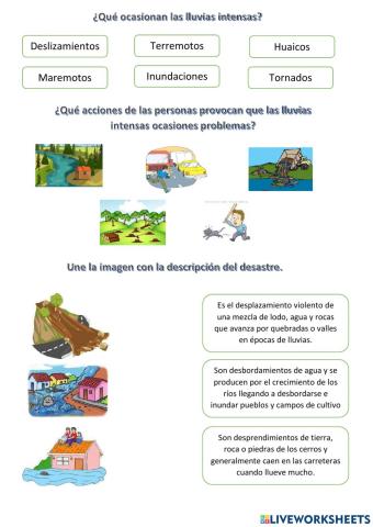 Desastres por las lluvias intensas
