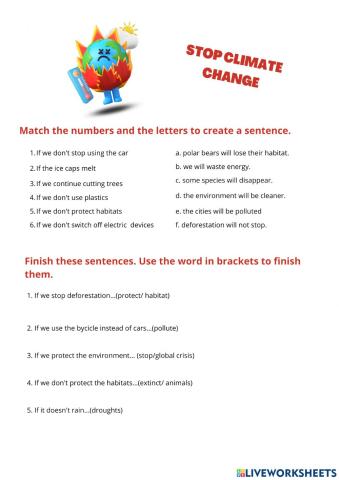 Climate change- first conditional