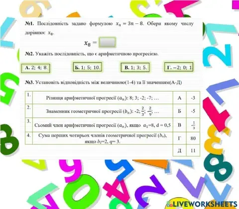 Числові послідовності