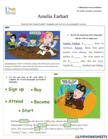 Amelia Earhart's biography