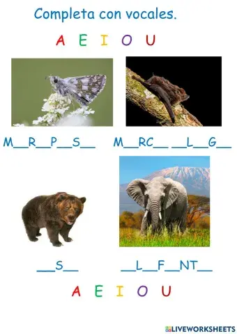 Completa con vocales