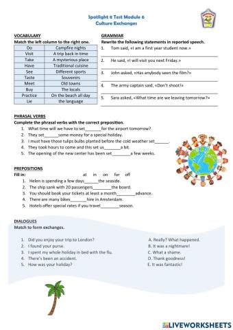 Spotlight 8 Test Module 6