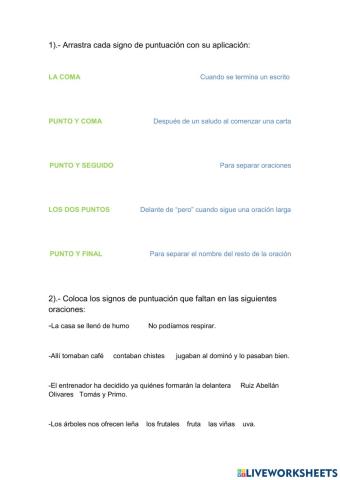 Signos de puntuación