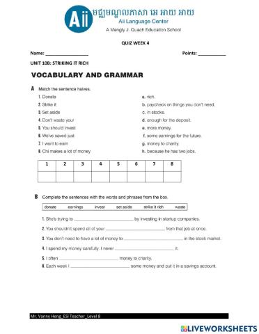 WL3 4th Edition-Unit10B-Quiz 4