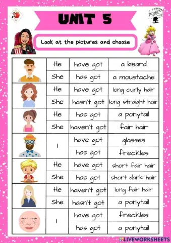 4th grade. Unit 5. Sheet 4