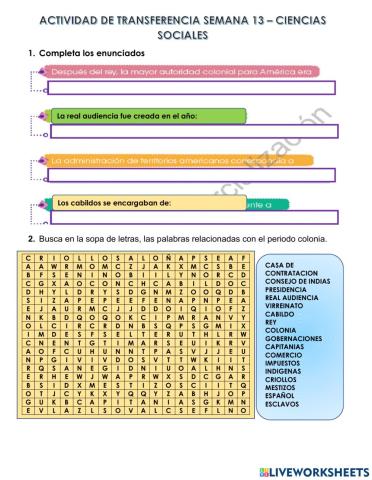 Instituciones en la colonia