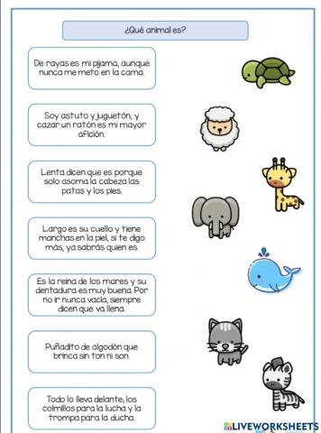 Relaciona las adivinanzas