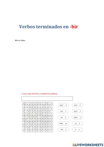 Verbos terminados en-bir
