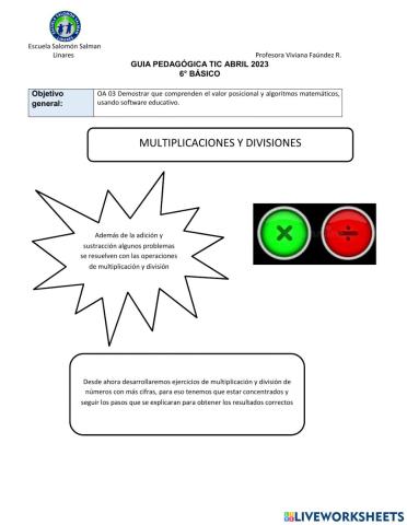Matemáta 6º básico -2da parte-