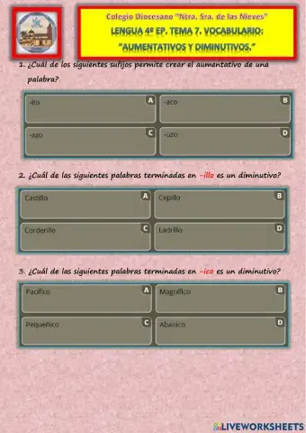 Aumentativos y diminutivos