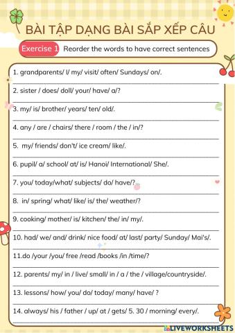 Bài tập vận dụng