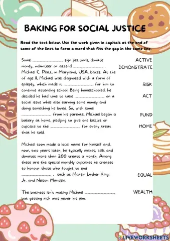 Baking for Social Issue