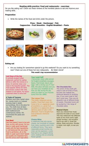 Food and restaurants