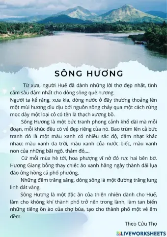 Tiếng Việt 3 - SGK Kết nối tri thức với cuộc sống - Sông Hương