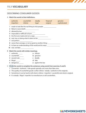 Level v unit 11 handout 1