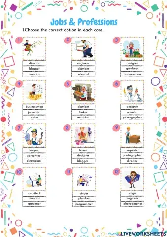 Jobs and professions