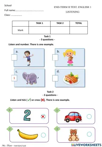 Smart start 1 final test 2