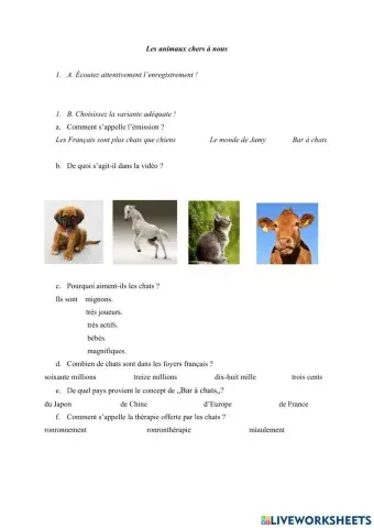 Les Francais sont plu chats que chiens