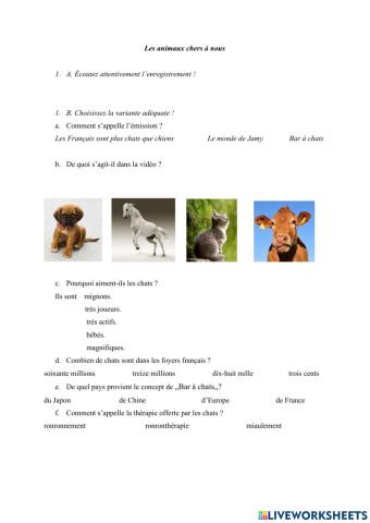 Les Francais sont plu chats que chiens