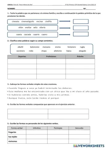 Ficha de repaso Lengua U.D.9
