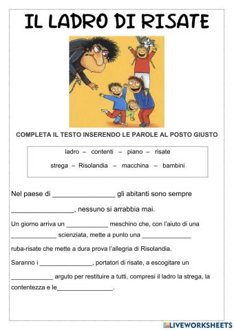 Il ladro di risate - completa il testo