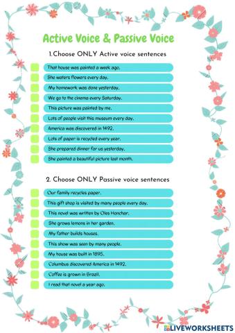 Passive Voice - Active Voice