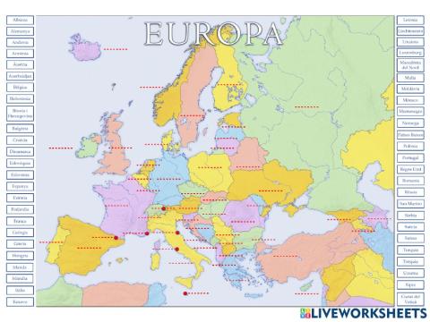 Mapa d'Europa Política