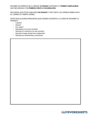 Mi primer cumpleaños